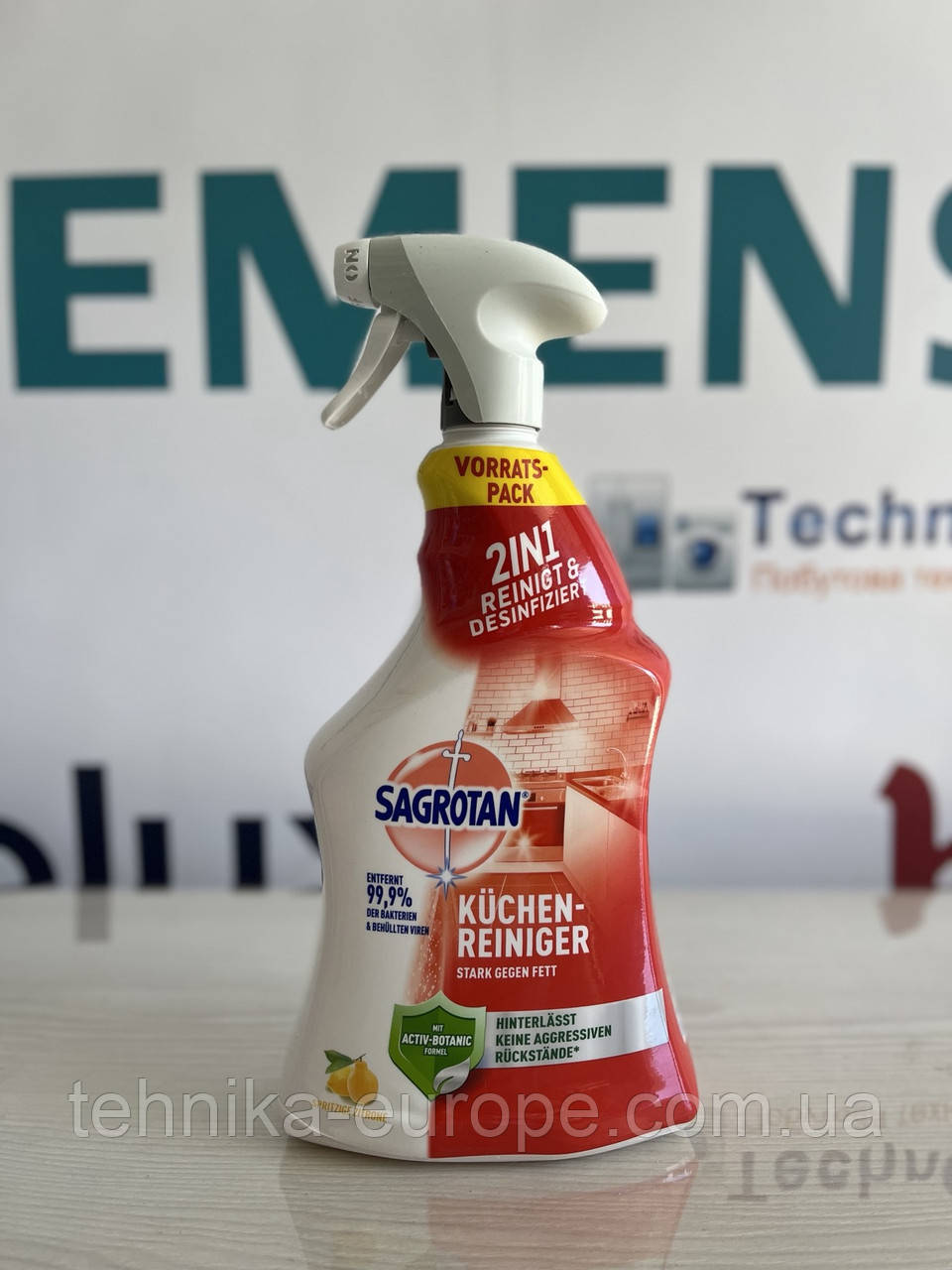 Засіб для чищення та дезінфекції кухні 2в1 1 л Sagrotan V18, фото 1