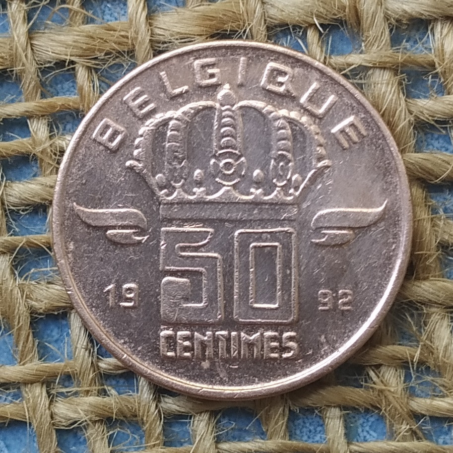 50 сантимiв 1992 року. Бельгiя