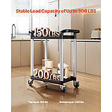 VEVOR Багатоцільовий візок 136 кг 2-ярусний сервісний візок візок для інструментів 800x410x945 мм 322538, фото 2