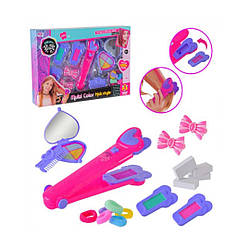 016 Набір стиліста, праска для волосся, крейда для волосся, тіні іграшка, аксесуар короб. 36*7*24см