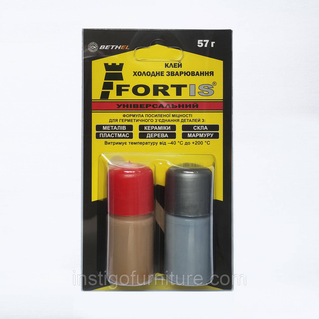 Клей холодне зварювання «FORTIS» Універсальний рідка двокомпонентна композиція 57 г