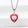 Комплект срібних прикрас Red Heart 925 проба з червоним сердечком, фото 2