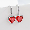 Комплект срібних прикрас Red Heart 925 проба з червоним сердечком, фото 3