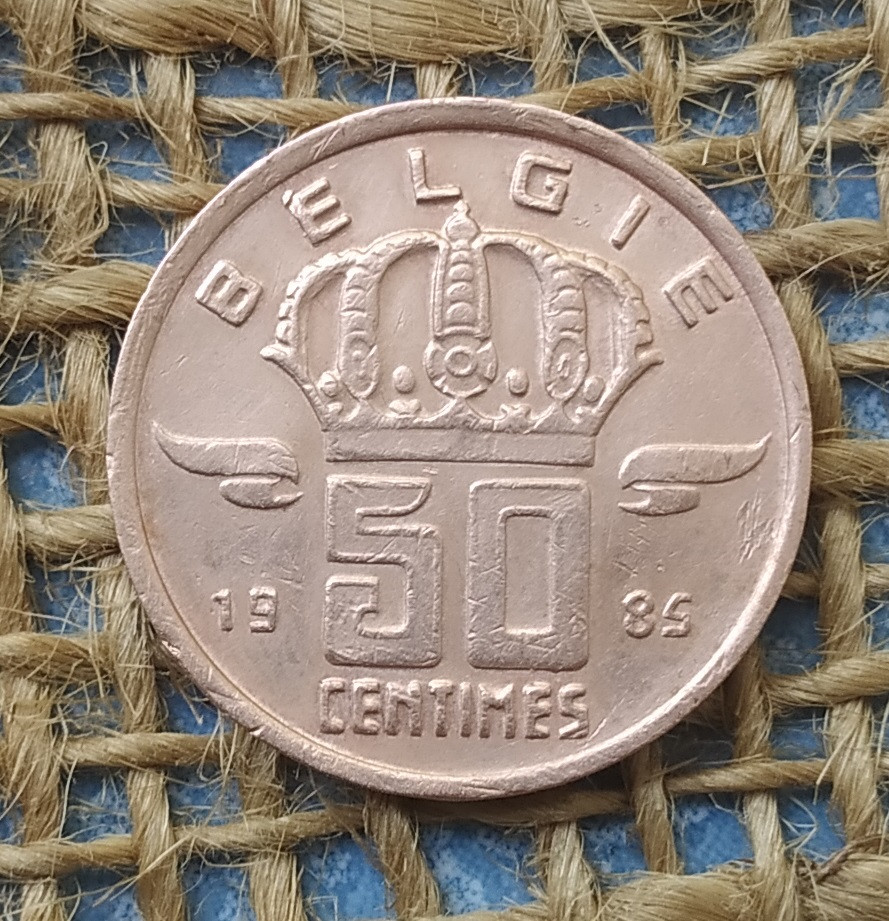 50 сантимiв 1985 року. Бельгiя