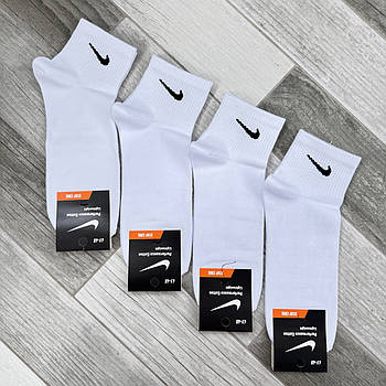 Шкарпетки чоловічі демісезонні бавовна короткі Nike Performance Tennis, розмір 41-45, білі, 05068