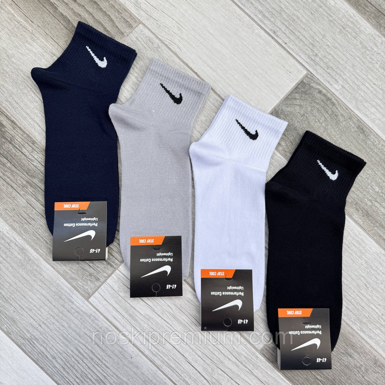 Шкарпетки чоловічі демісезонні бавовна короткі Nike Performance Tennis, розмір 41-45, асорті, 05058, фото 1