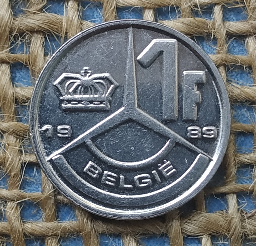 1 франк 1989 року. Бельгiя