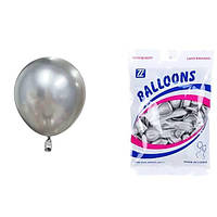 Повітряні кулі хром срібло 5" TT (TONGTAI), 100 штук