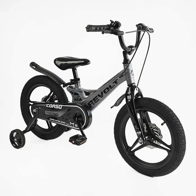 Велосипед 16" дюймів 2-х колісний Corso «REVOLT» MG-16087 МАГНІЄВА РАМА, ЛИТІ ДИСКИ, ДИСКОВІ ГАЛ, фото 1