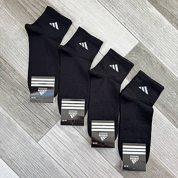 Шкарпетки жіночі демісезонні бавовна короткі Adidas Performance Tennis, розмір 36-40, чорні, 06138