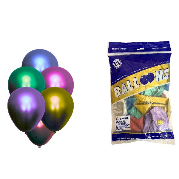 Повітряні кулі хром мікс 18" TT (TONGTAI), 25 штук