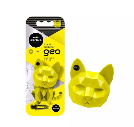Автомобільний полімерний ароматизатор Aroma Car GEO Cat - Vanilla Noire