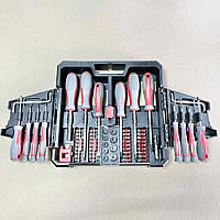 Набір викруток із комплектом насадок і головок 63 од. INTERTOOL VT-3363