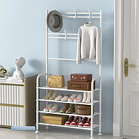 Вешалка для верхней одежды напольная в прихожую Стойка для обуви и одежды в прихожую 0097-80