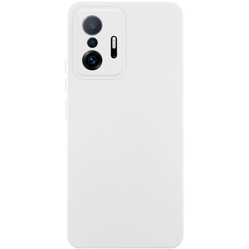 Чохол Silicone Cover Lakshmi Full Camera (AAA) для Xiaomi 11T / 11T Pro | Мікрофібра Білий / White, фото 1