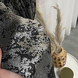 Готовий комплект жаккардових штор на тасьмі з підхватами 150х270 см Колір сіро-коричневий, фото 3