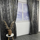 Готовий комплект жаккардових штор на тасьмі з підхватами 150х270 см Колір сіро-коричневий, фото 8