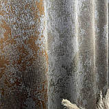 Готовий комплект жаккардових штор на тасьмі з підхватами 150х270 см Колір сіро-бронзовий, фото 5