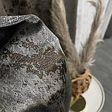 Готовий комплект жаккардових штор на тасьмі з підхватами 150х270 см Колір сіро-шоколадний, фото 3