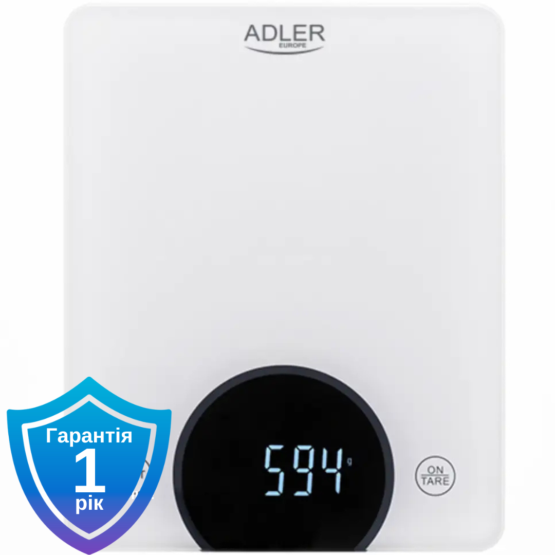 Ваги кухонні Adler AD 3173 white 10 кг