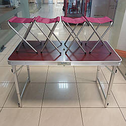 Стіл посилений для пікніка + 4 стільці