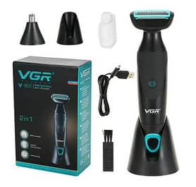 Акумуляторна Електробритва-Триммер 2 в 1 VGR V-601