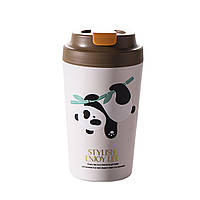 Термочашка з керамічною колбою 380 мл Коричновий Yiwu HP-14-12