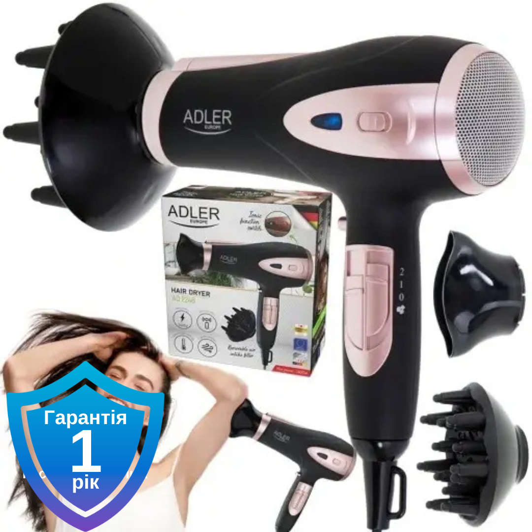 Фен Adler AD 2248 чорний 2200 Вт