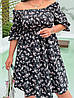 48-62 Вільне літнє плаття з відкритими плечима та завищеною талією, фото 9