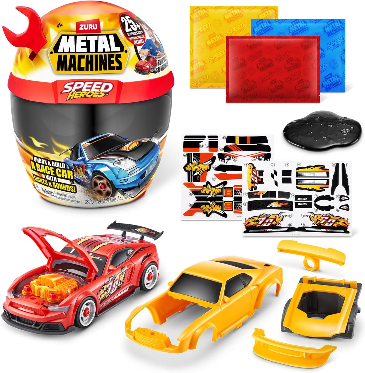 Набір Машинка сюрприз Збери свій автомобіль, 20 сюрпризів Metal Machines Speed Heroes
