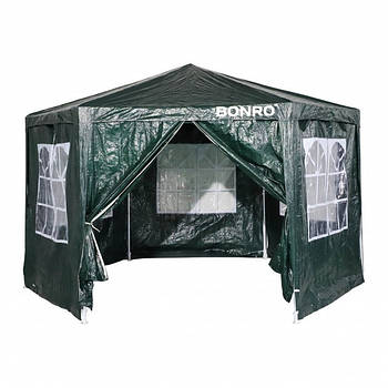 Садовий павільйон альтанка намет 6 стінок Bonro B-9007 зелений