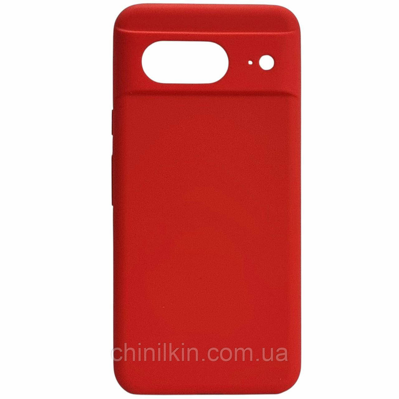 Накладка (з мікрофіброю) Silicone Cover Lakshmi Full Camera для Google Pixel 8a- червоний, фото 1