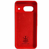 Накладка (з мікрофіброю) Silicone Cover Lakshmi Full Camera для Google Pixel 8a- червоний, фото 2