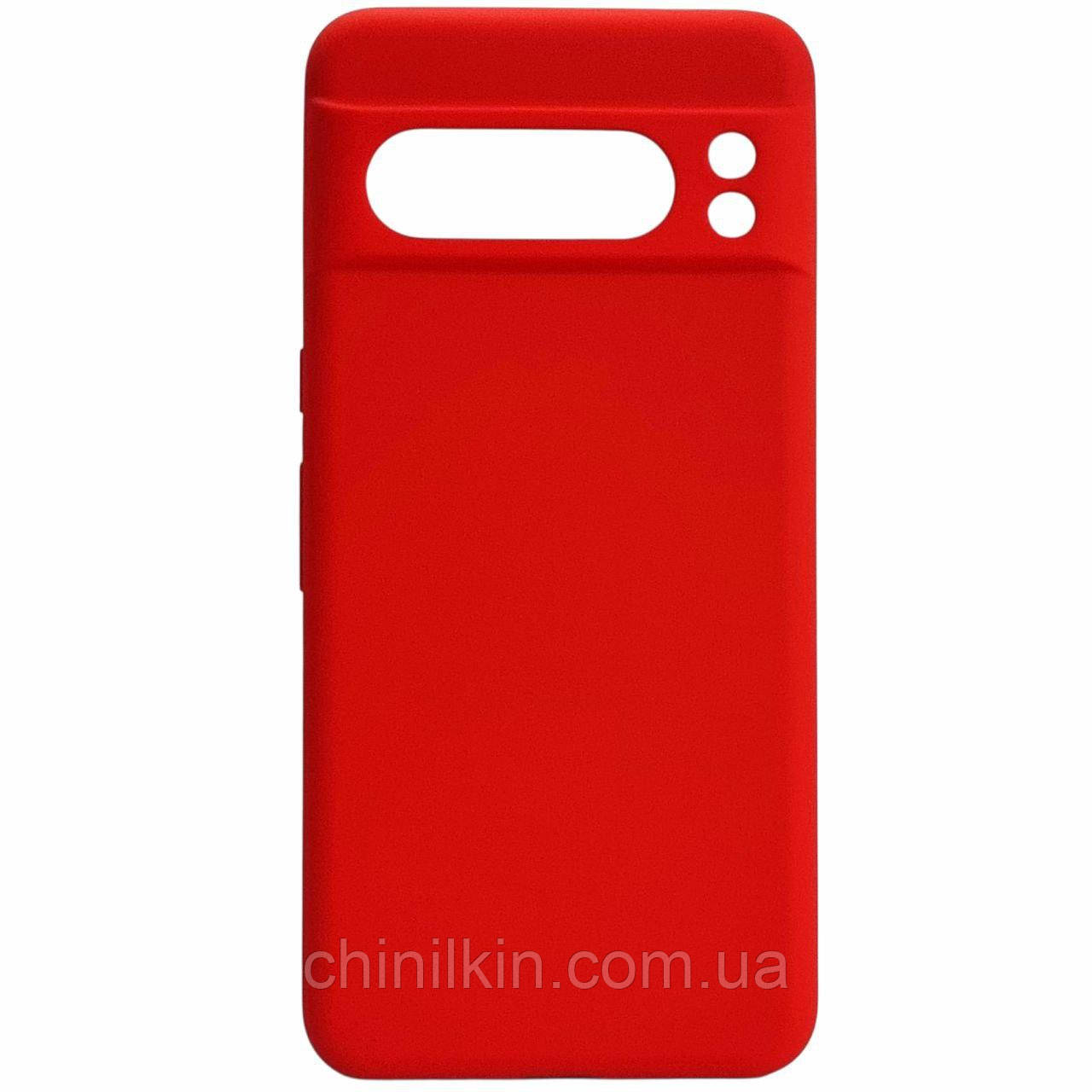 Накладка (з мікрофіброю) Silicone Cover Lakshmi Full Camera для Google Pixel 8 Pro- червоний, фото 1