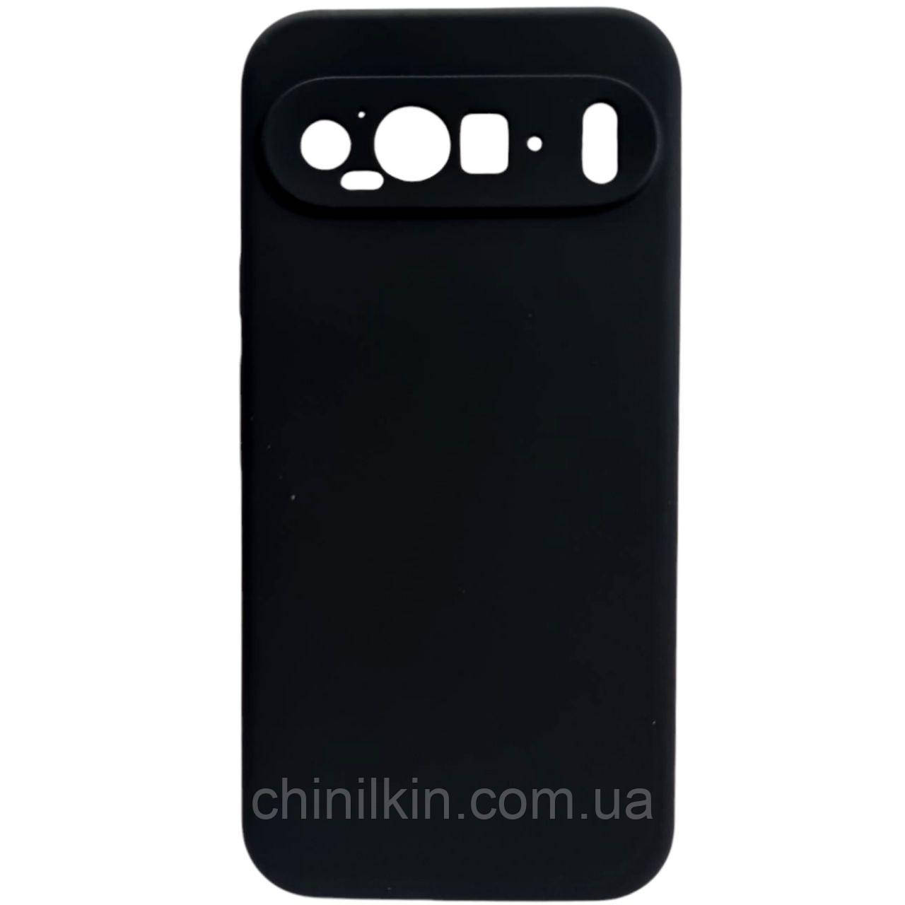 Накладка (з мікрофіброю) Silicone Cover Lakshmi Full Camera для Google Pixel 9 Pro XL- чорний, фото 1