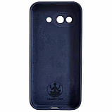 Накладка (з мікрофіброю) Silicone Cover Lakshmi Full Camera для Google Pixel 9a- темно-синій, фото 2