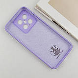 Накладка (з мікрофіброю) Silicone Cover Lakshmi Full Camera для Xiaomi 14- бузковий, фото 3