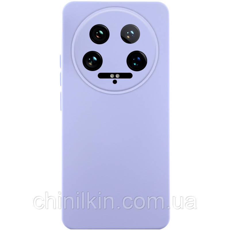 Накладка (з мікрофіброю) Silicone Cover Lakshmi Full Camera для Xiaomi 14 Ultra- бузковий, фото 1
