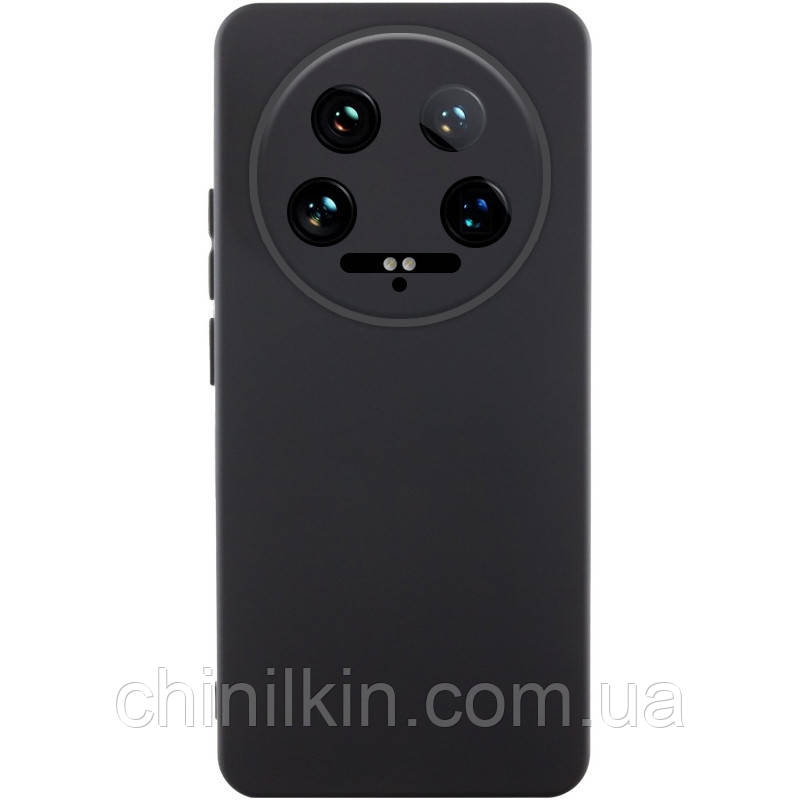 Накладка (з мікрофіброю) Silicone Cover Lakshmi Full Camera для Xiaomi 14 Ultra- чорний, фото 1
