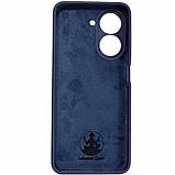 Накладка (з мікрофіброю) Silicone Cover Lakshmi Full Camera для Xiaomi Redmi A5 / Poco C71- темно-синій, фото 2