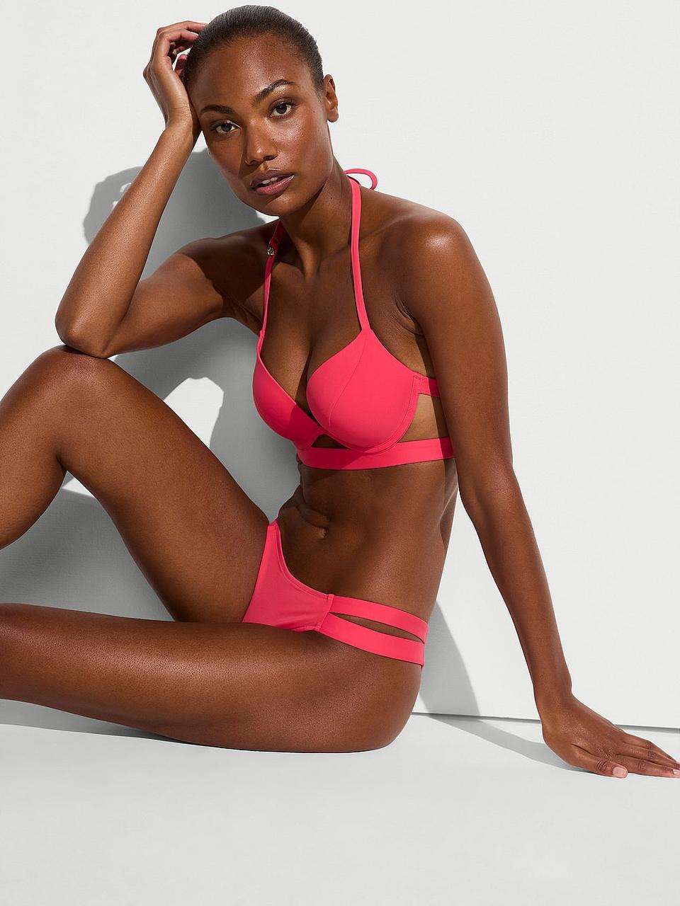 Купальник Victoria's Secret Archives Essential Banded Push-Up, Кораловий, фото 1