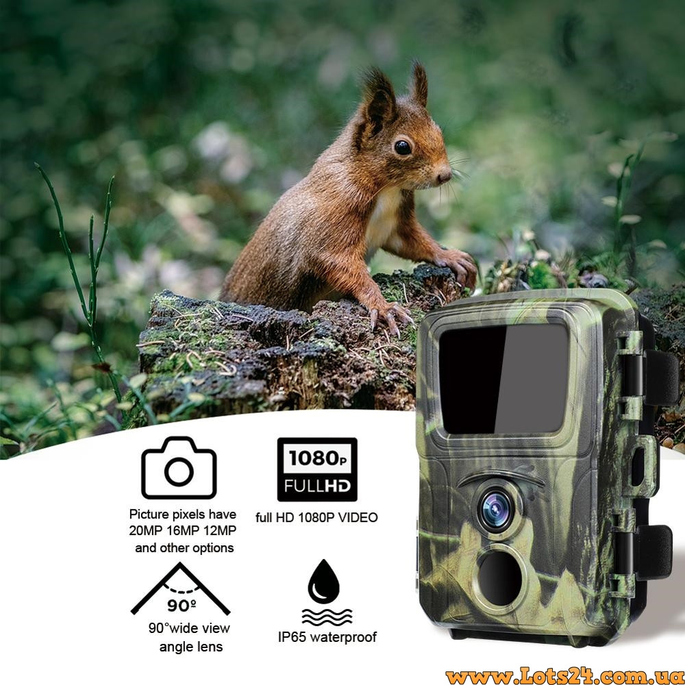 Мисливська камера Mini Trail Hunting Cam Mini600 20MP 1080P фотопастка нічне бачення датчик руху IP65 захист