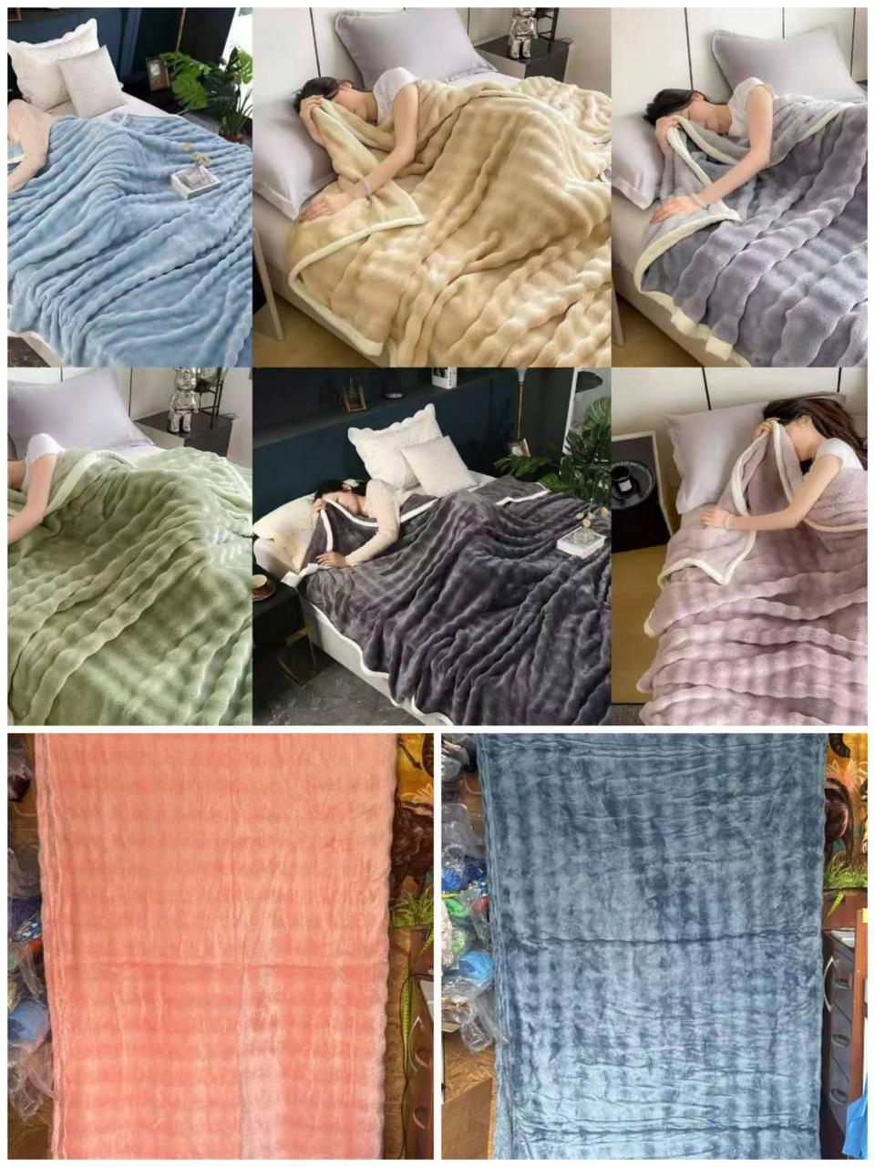 Плед (мікрофібра без окантування  + сумка) 2000х2200. Модель SHD777CC, фото 1