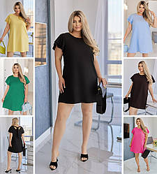Коротке літнє плаття великого розміру красиве вільне легке повсякденне, р. 50/52, 54/56