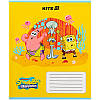 Зошит шкільний в косу лінію 12 аркушів Kite SpongeBob Губка Боб, фото 4
