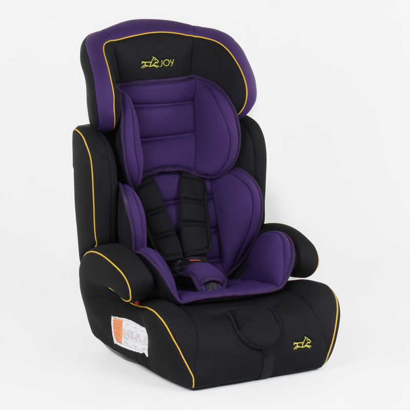 Автокрісло дитяче універсальне, 9-36кг, чорно-фіолетове JOY 8577 BV, фото 1