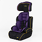 Автокрісло дитяче універсальне, 9-36кг, чорно-фіолетове JOY 8577 BV, фото 4