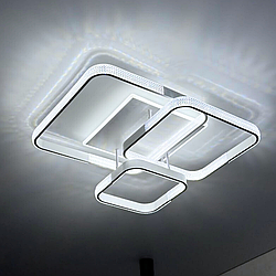 Люстра на натяжну стелю LUMINARIA 130W до 20 кв.м колір Білий AKRILIKA SQ 130W 4S WH