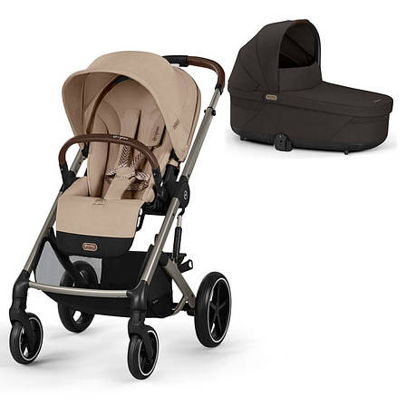 Коляска Cybex Balios S Lux Taupe 2 в 1 Almond Beige 2025р./ Люлька Chocolate Brown, фото 1