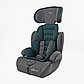 Автокрісло дитяче універсальне з бустером, 9-36кг, сіро-зелене, JOY 1255-72, фото 4
